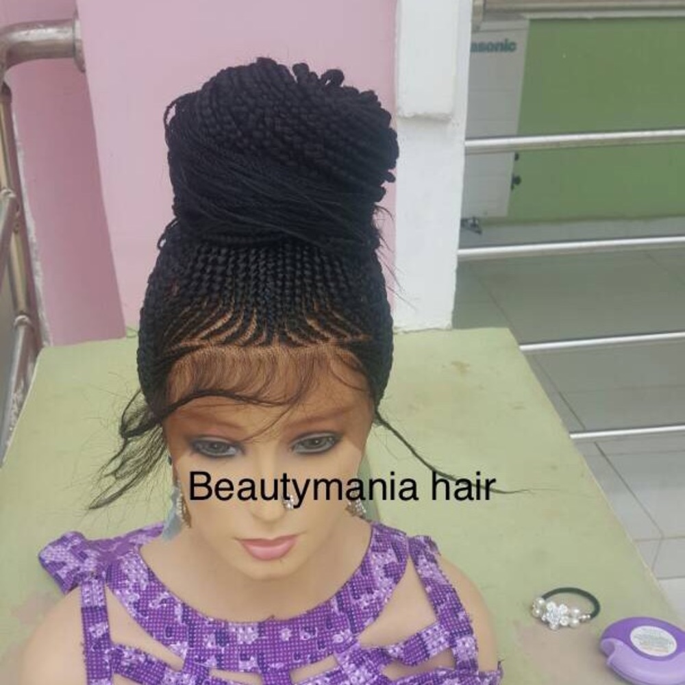 Braided wig in ponytail